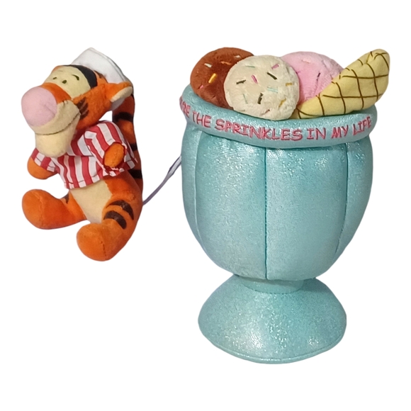 Disney Store Sweet Shoppe Winnie The Pooh Tigger Ice Cream Sundae Retired Plush - Picture 2 of 3
